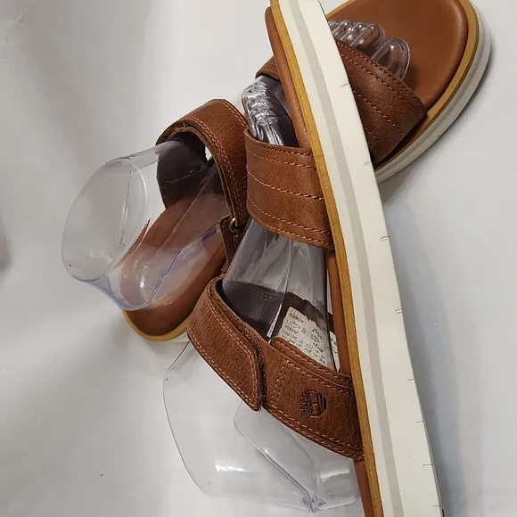 Timberland Sensorflex Brown Leather Velcro Strap sandals (w size 10)