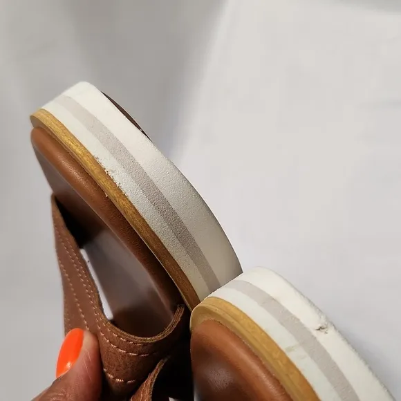 Timberland Sensorflex Brown Leather Velcro Strap sandals (w size 10)