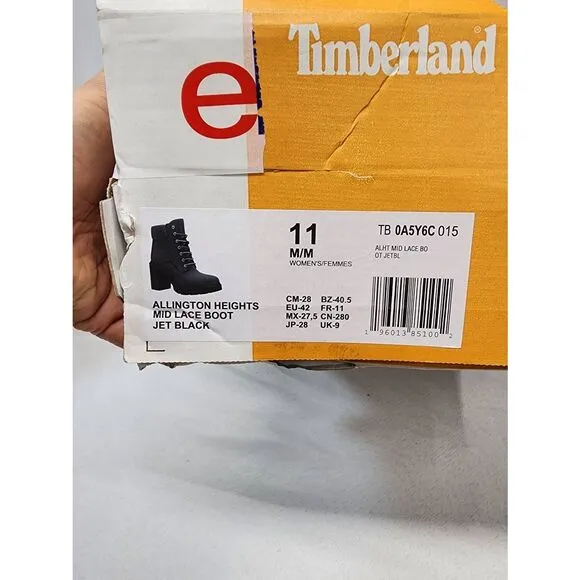Timberland Size 11 Womens Boots Allington Heights 6 Inch Casual Ankle Lace Up Nu