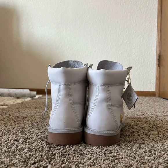 Timberland White Leather Boots