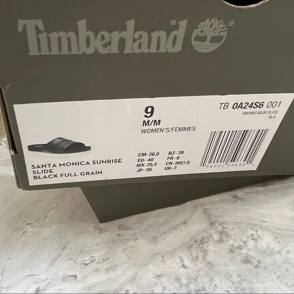 Timberland‎ Women's Santa Monica Sunrise Sandals Black Size 9 Womens