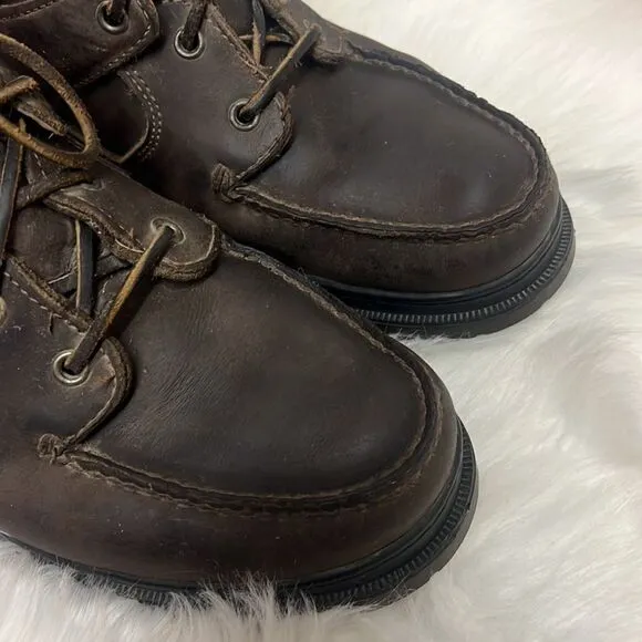 Timberland Leather Hiking Boots GoreTex Waterproof Brown MENS 10 B27
