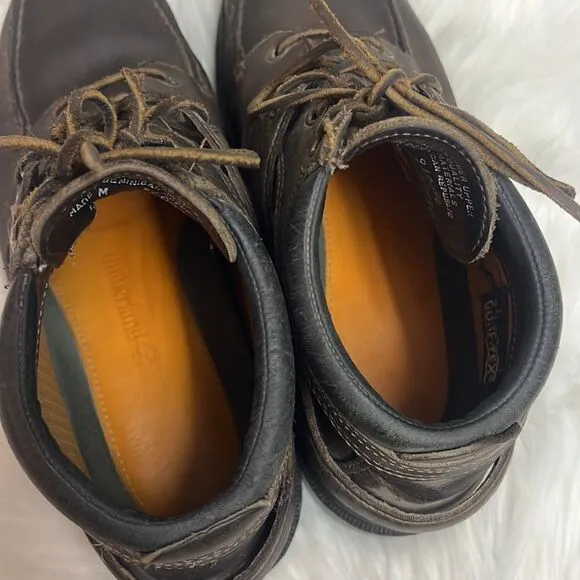 Timberland Leather Hiking Boots GoreTex Waterproof Brown MENS 10 B27