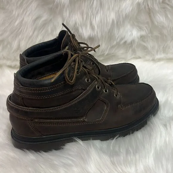 Timberland Leather Hiking Boots GoreTex Waterproof Brown MENS 10 B27