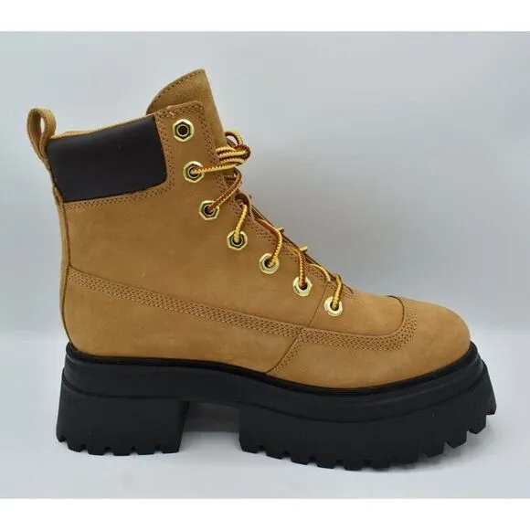 Timberland Womens Size 10 Sky Wheat Nubuck 6in Lace Up Platform Boots Shoes