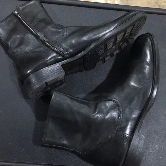 TO BOOT NEW YORK ‘HAWTHORNE’  BLACK LEATHER BOOTS