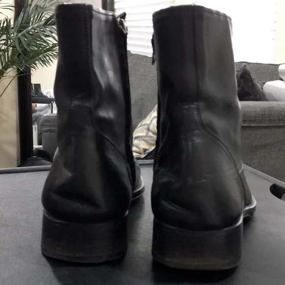 TO BOOT NEW YORK ‘HAWTHORNE’  BLACK LEATHER BOOTS