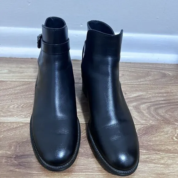 Tods Chelsea Ankle Boots Size 35.5 UK / 5.5 US Black Leather Made In Italy