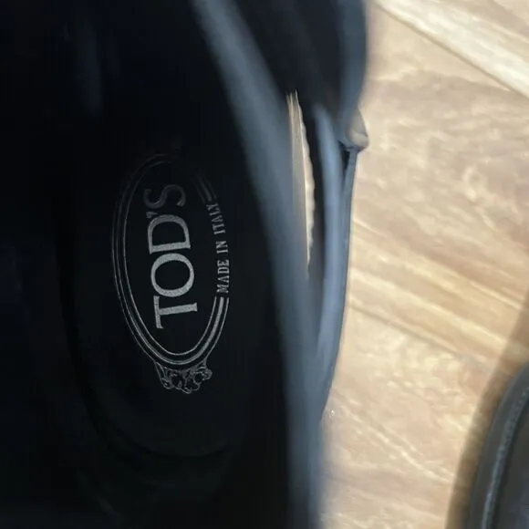Tods Chelsea Ankle Boots Size 35.5 UK / 5.5 US Black Leather Made In Italy