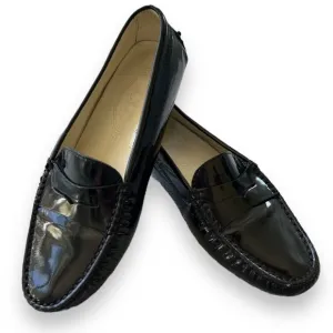 Tod's Gommino Black Patent Leather Driving Loafers