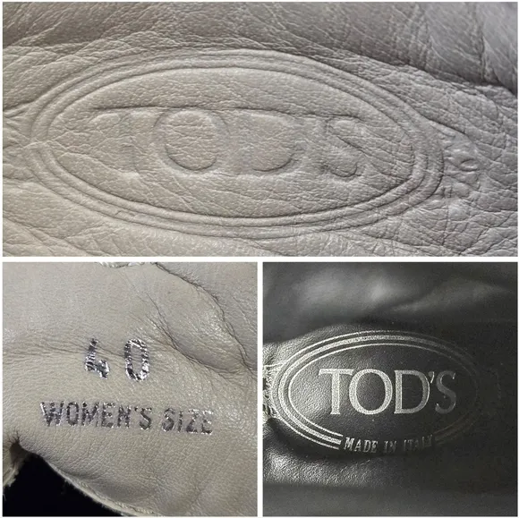 Tods Sherpa Sheepskin Suede Beige Y2K Chunky Heel Ankle Boots