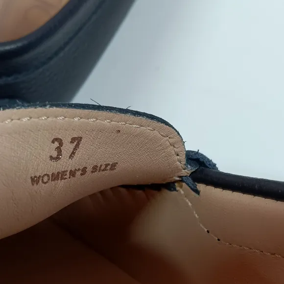 TOD'S Womens Leather Penny Loafers Navy Blue Size 7