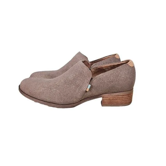Toms Shaye Dusty Gold Suede Booties Size‎ 10