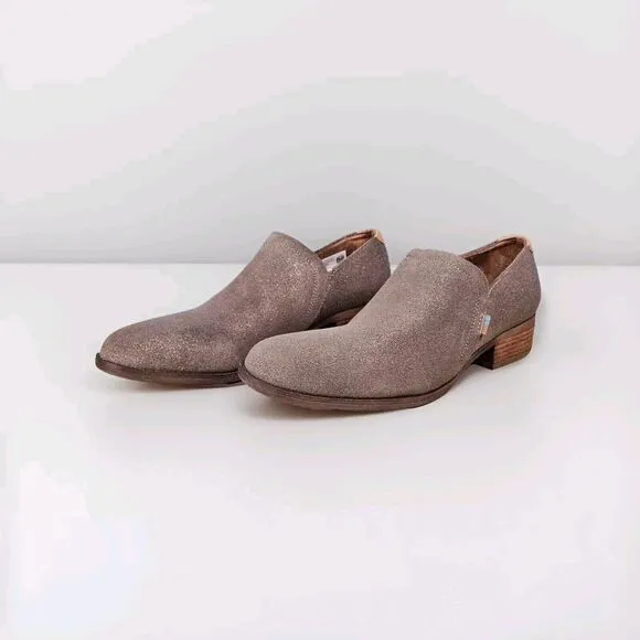 Toms Shaye Dusty Gold Suede Booties Size‎ 10