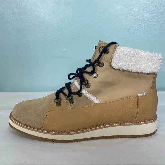 TOMS Women’s Lace Up Casual Boots Tan Size‎ 12