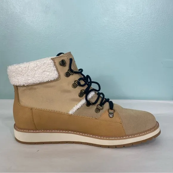 TOMS Women’s Lace Up Casual Boots Tan Size‎ 12