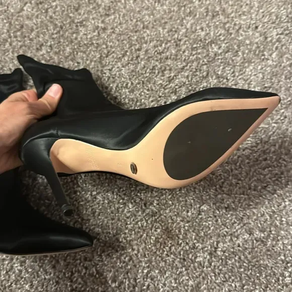 Tony Bianca socks satin ankle boots