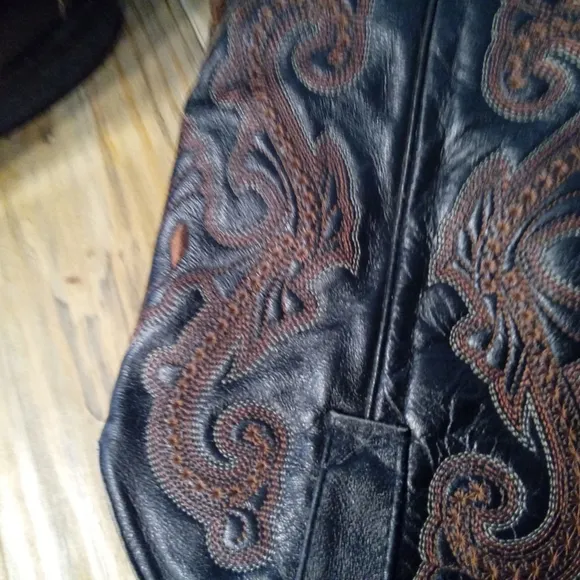 Tony Lama Brown Ostrich Leather Cowboy Boots Size 8.5 EE Made In Mexico