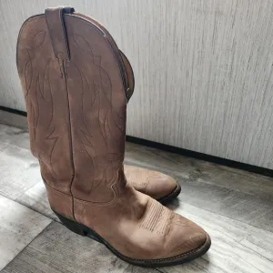 Tony Lama Crazy Horse Men's 9 EE Wide Cowboy Boots VM7008 Western Work Brown.
