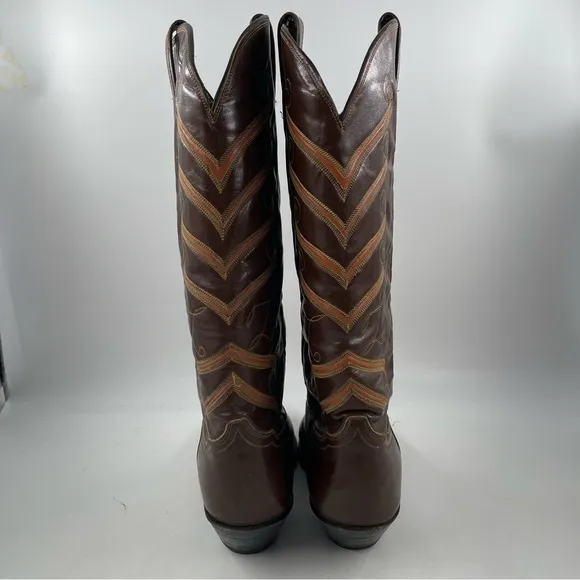 Tony Lama Vintage 70’s - SZ 11 - Women’s Brown Leather Tall Western Cowboy Boots