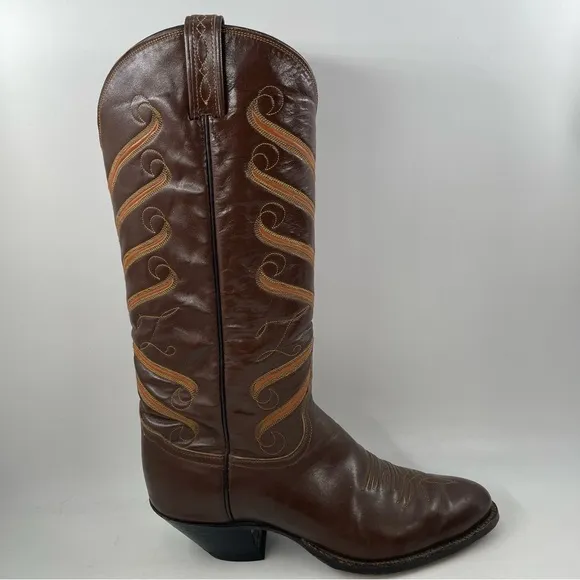 Tony Lama Vintage 70’s - SZ 11 - Women’s Brown Leather Tall Western Cowboy Boots