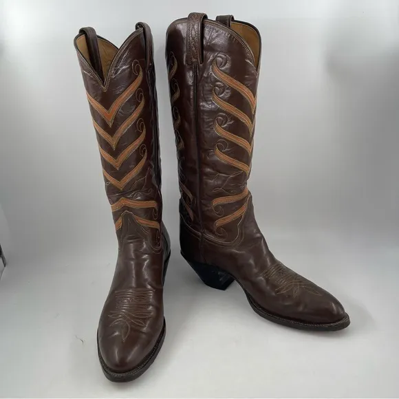 Tony Lama Vintage 70’s - SZ 11 - Women’s Brown Leather Tall Western Cowboy Boots