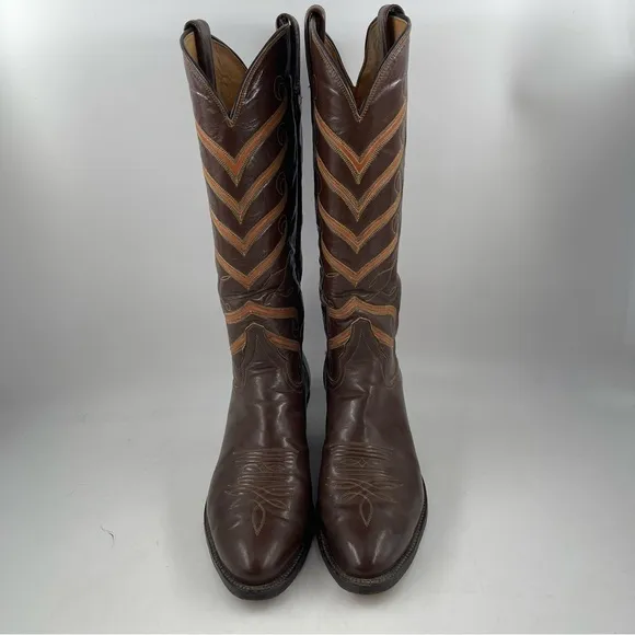 Tony Lama Vintage 70’s - SZ 11 - Women’s Brown Leather Tall Western Cowboy Boots