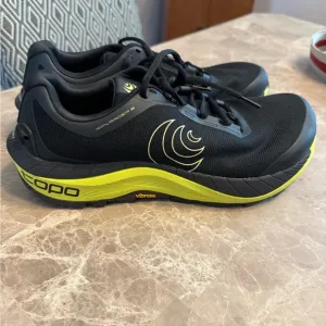 Topo Athletic Mtn Racer 3 - Men’s Trail Running Shoes, Black/lime Size 8.5