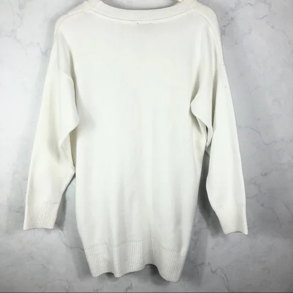 [Topshop] White Knit Corset Sweater Dress