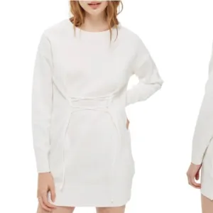 [Topshop] White Knit Corset Sweater Dress