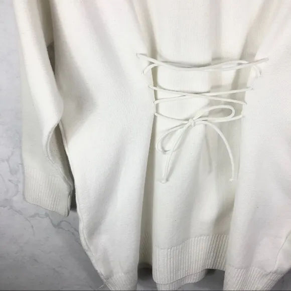 [Topshop] White Knit Corset Sweater Dress