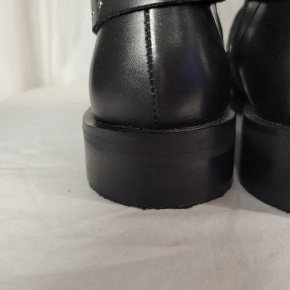 Topshop Women's Ashley 2 Black Leather Ankle Boots Size 8.5