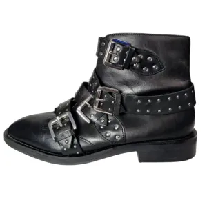Topshop Women's Ashley 2 Black Leather Ankle Boots Size 8.5
