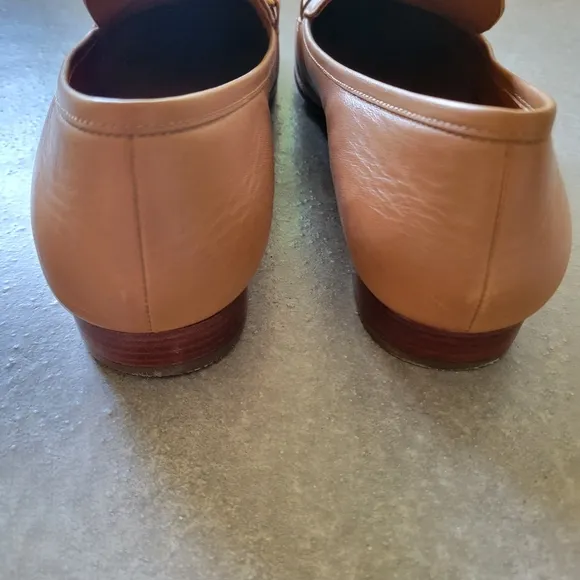 Tory Burch 🌟 Ambra Tan Mini Benton Charm Loafers Shoes 👞 Size 10.5