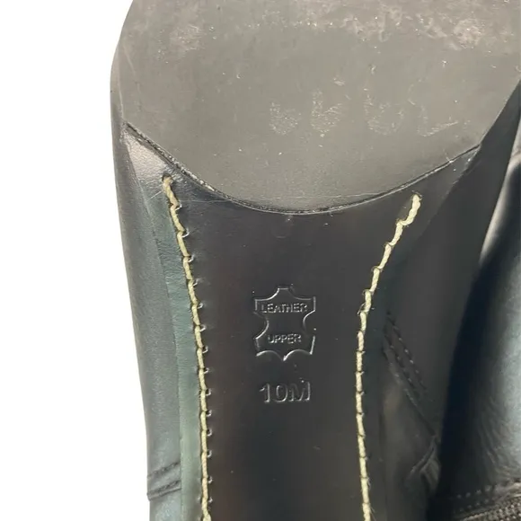 Tory Burch BlackBristol Equestrian CalfLeather Ankle Zip Bootie size 10M