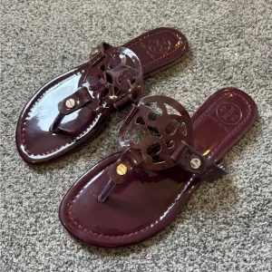 Tory Burch Eggplant Purple Miller Sandals