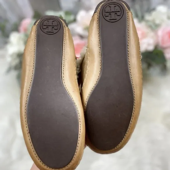 Tory Burch Embellished Tall Shearling Sherpa Soft Suede Fur Boots 9