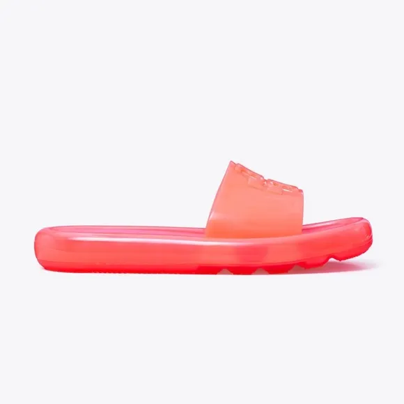 Tory Burch Fluorescent Pink Bubble Jelly Sandals, same or next day shipping