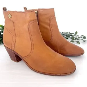 Tory Burch Leena Ankle Boots Tan 7