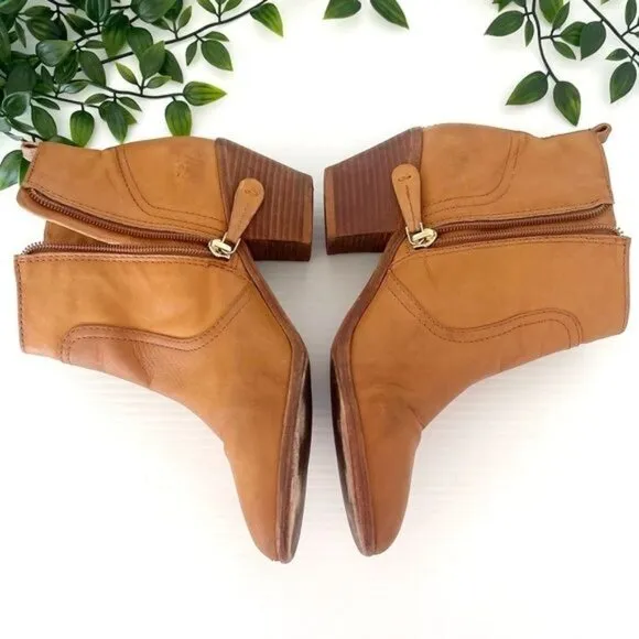 Tory Burch Leena Ankle Boots Tan 7