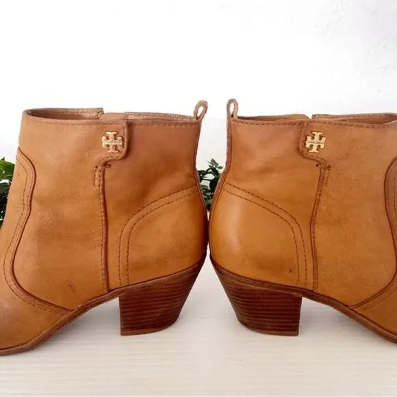 Tory Burch Leena Ankle Boots Tan 7