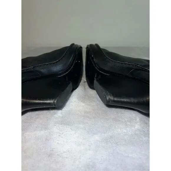 Tory Burch Lila Leather Pointed Toe Heeled Ankle Boots Black 6.5