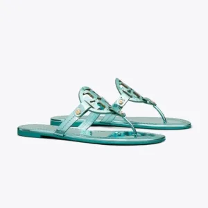 Tory Burch Miller Mirrored Metalic Sandals NEW/RARE