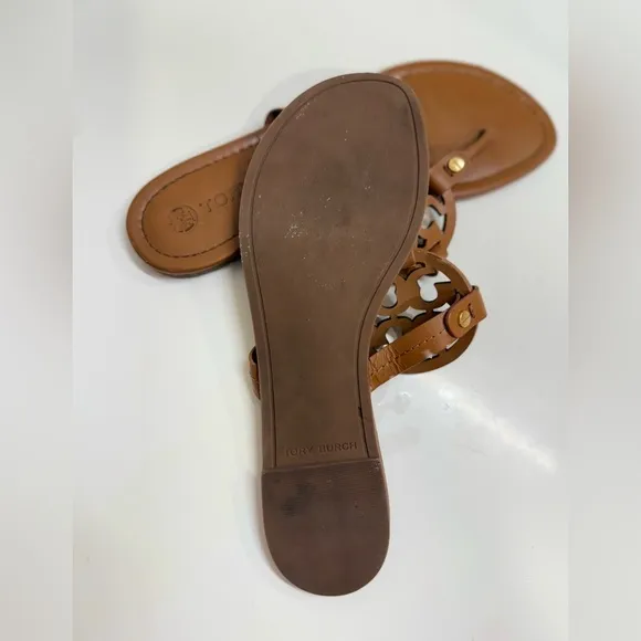 Tory Burch Miller Sandals, Brown, Size 8.5M