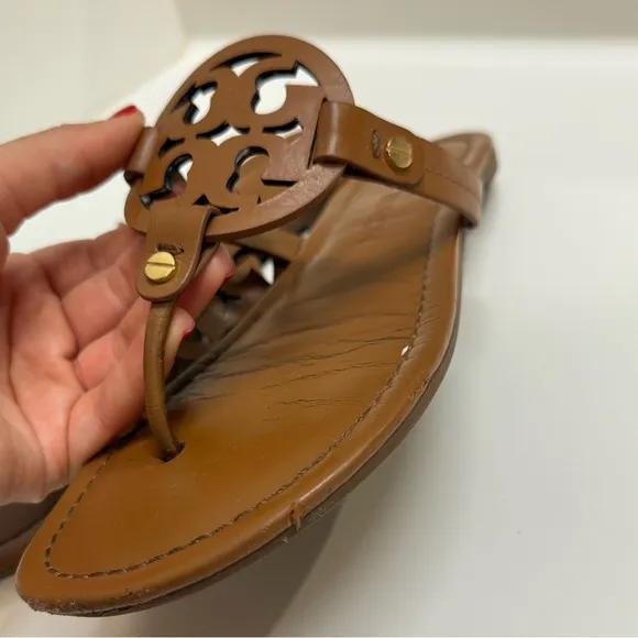 Tory Burch Miller Sandals, Brown, Size 8.5M