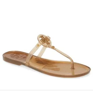TORY BURCH mini Miller brown Clear and gold size 9