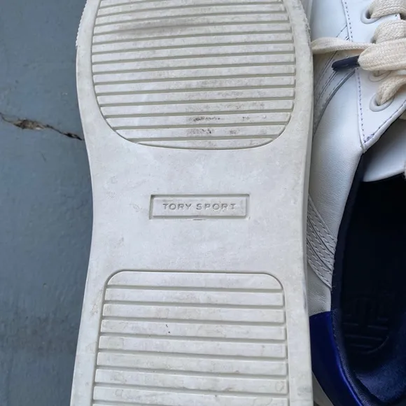 Tory Sport White and Blue Casual Sneakers