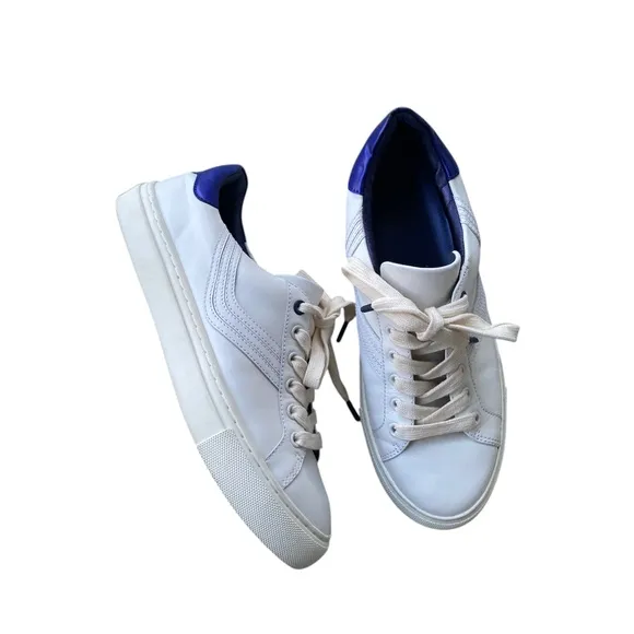 Tory Sport White and Blue Casual Sneakers