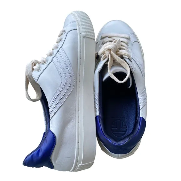 Tory Sport White and Blue Casual Sneakers