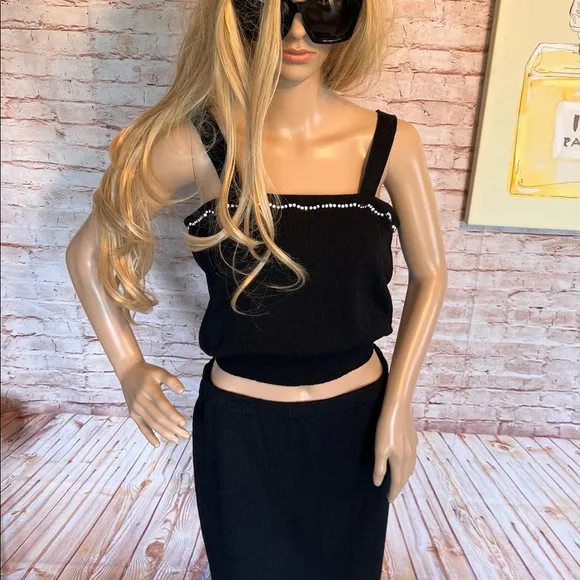 Toula vintage Santana knit skirt set size 12